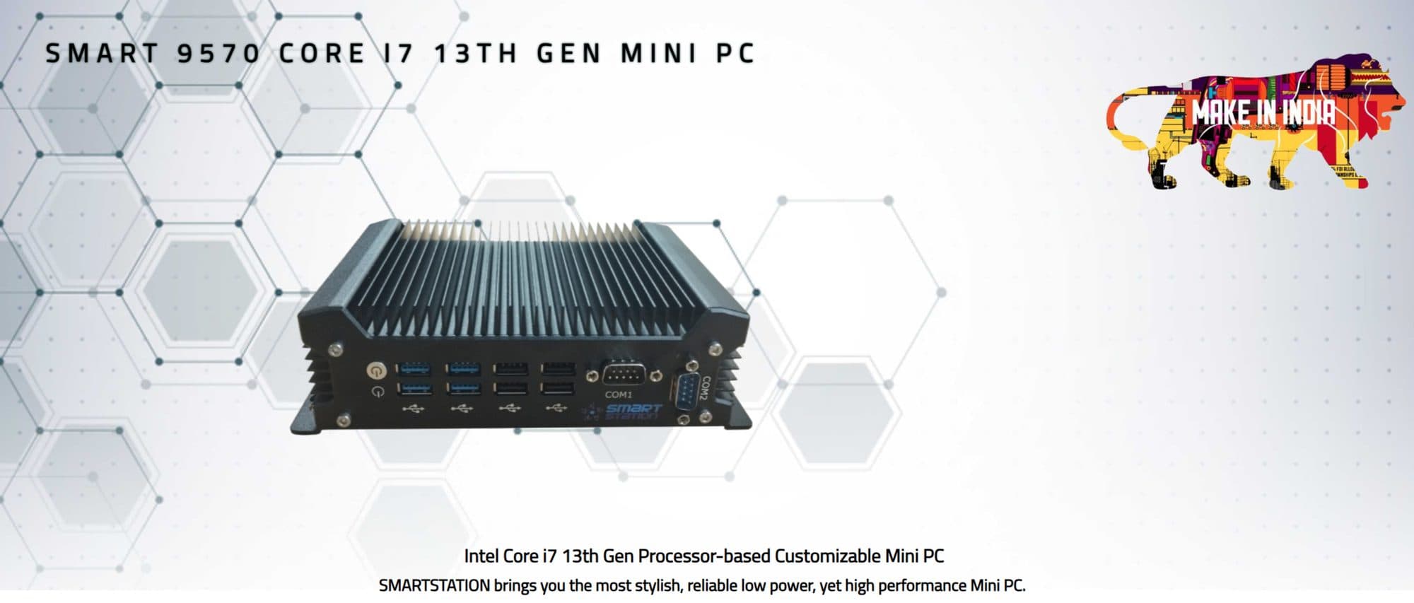 Compact mini PC set up for home and small office use